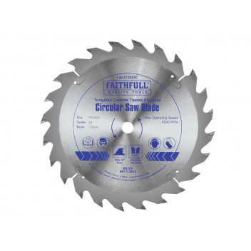 Faithfull TCT Cordless Trimsaw Blade 150 x 10mm x 24T POS