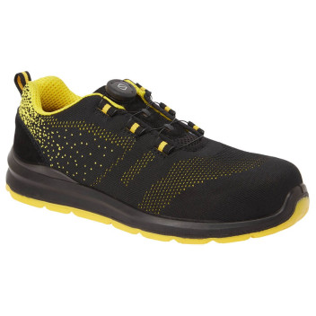 FT08 Compositelite Wire Lace Safety Trainer Knit S1P Black/Yellow Size 11