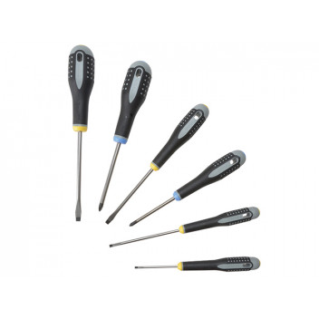 Bahco BE-9882 ERGO Screwdriver Set, 6 Piece SL/PZ