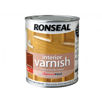 Ronseal Interior Varnish Quick Dry Gloss Medium Oak 250ml
