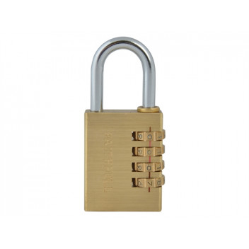 Faithfull Brass Combination Padlock 38mm