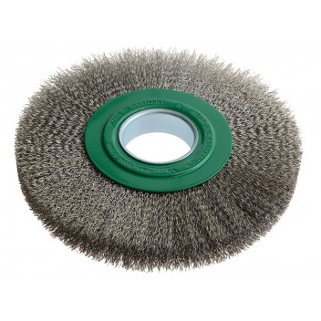 Lessmann Wheel Brush D200mm x W24-27 x 50 Bore Stainless Steel Wire 0.30