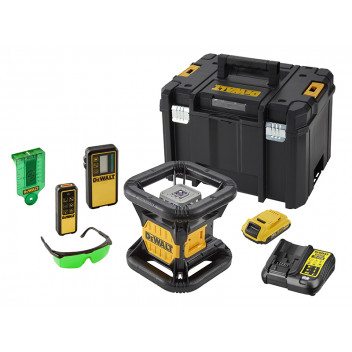 DEWALT DCE079D1G Green Rotary Laser Kit 18V 1 x 2.0Ah Li-ion