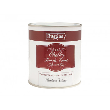 Rustins Chalky Finish Paint Windsor White 250ml