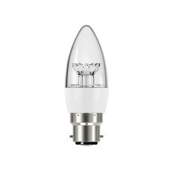 Energizer LED BC (B22) Clear Candle Dimmable Bulb, Warm White 470 lm 5.9W
