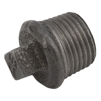 1/2\" BSPT BEADED HOLLOW PLUG BLACK