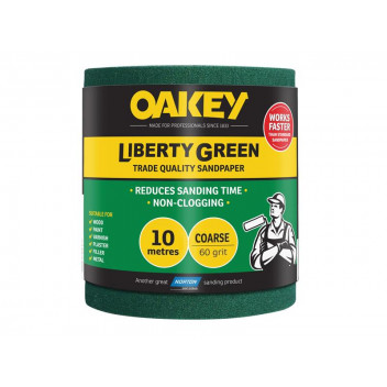 Oakey Liberty Green Sanding Roll 115mm x 10m Medium 80G