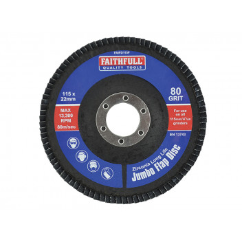 Faithfull Abrasive Jumbo Flap Disc 115mm Fine