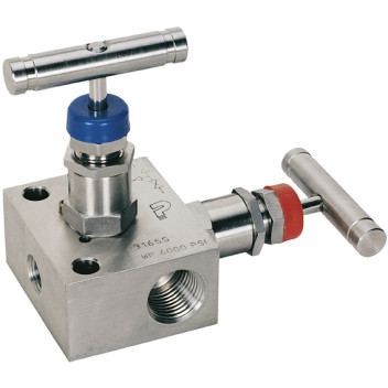 2 VALVE MANIFOLD PIPE TO PIPE 1/2\" NPT