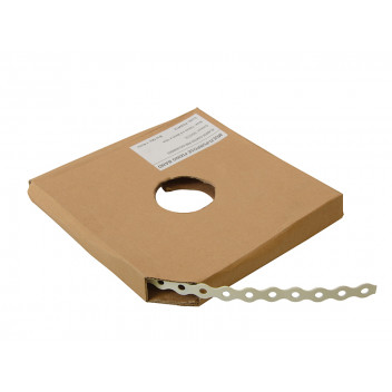 ForgeFix White Plastic Coated Pre-Galvanised Band 12mm x 0.8 x 10m Box 1