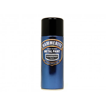 Hammerite Direct to Rust Hammered Finish Aerosol Black 400ml