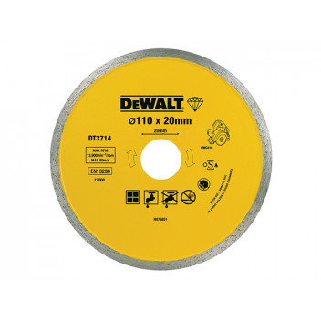 DEWALT DT3714 Diamond Tile Blade 110 x 20mm