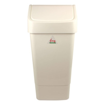 Swing Top Bin 50L White