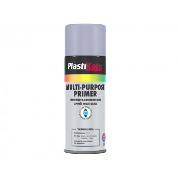 PlastiKote Multi Purpose Enamel Spray Grey Primer 400ml