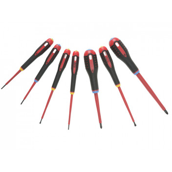 Bahco BE-9888S VDE ERGO Screwdriver Set, 7 Piece SL/PZ