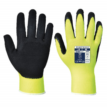 A340 Hi-Vis Grip Glove - Latex Yellow XL