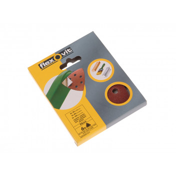 Flexovit Delta Hook & Loop Sanding Sheets 94mm Medium 80G (Pack of 6)