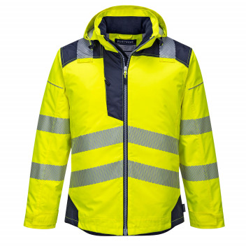 T400 PW3 Hi-Vis Winter Jacket  Yellow/Navy Large