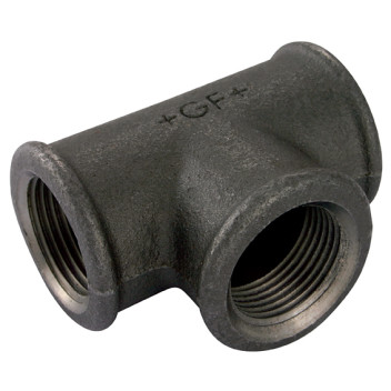 1\"X3/4\"X1/2\" BSPF UNEQ TEE BLACK GF130