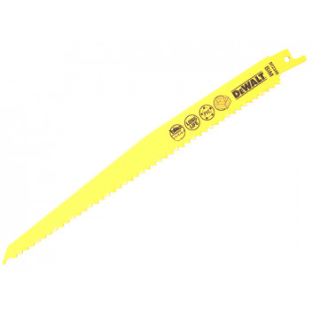 DEWALT Sabre Blade Fast Cuts Wood with Nails Plastics 228mm Pack of 5