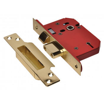 UNION StrongBOLT 2205S 5 Lever Mortice Sashlock Polished Brass 68mm 2.5in Visi