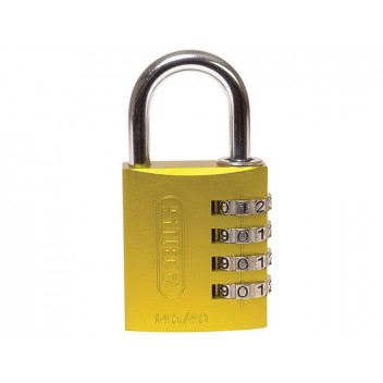 ABUS Mechanical 145/40 40mm Aluminium Combination Padlock Yellow 49535