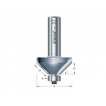 Trend 46/38 x 1/2 TCT Bearing Guided Chamfer 45 50 x 19mm