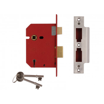 UNION 2201 5 Lever Mortice Sashlock Brass Finish 65mm 2.5in Visi