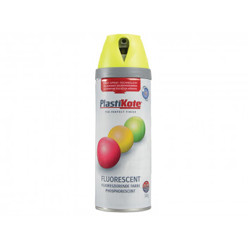 PlastiKote Twist & Spray Fluorescent Yellow 400ml