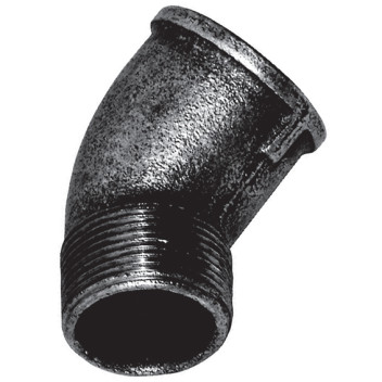 1.1/2\"BSPT M/F 45? ELBOW FIG156 BLACK