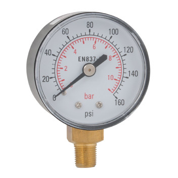 1/4\"BSPT 0-6B 50MM ABS BTM GAUG 0-100PSI