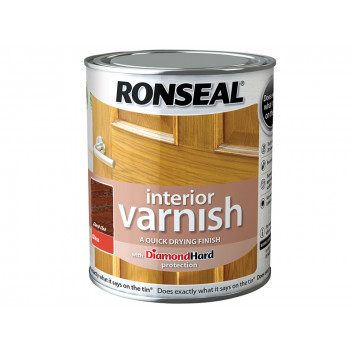 Ronseal Interior Varnish Quick Dry Gloss Dark Oak 750ml