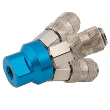 1/4\" BSPP Female Triple Outlet Connector