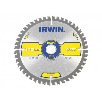 IRWIN Multi Material Circular Saw Blade 160 x 20mm x 48T TCG