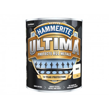 Hammerite Ultima Metal Paint Matt White 750ml