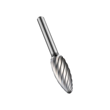9.6mm Carbide Rotary Burr, Flame, Shape H (P615)
