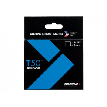 Arrow T50 Staples 8mm (5/16in) Box 1250