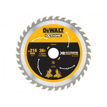 DEWALT FlexVolt XR Circular Saw Blade 216 x 30mm x 36T