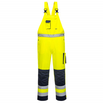 TX52 Dijon Hi-Vis Bib and Brace Yellow/Navy XXL