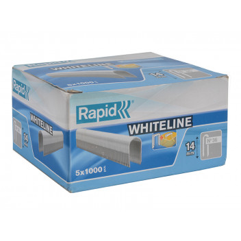 Rapid 36/14 14mm DP x 5m White Staples Box 5 x 1000