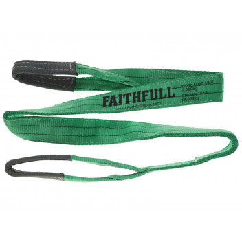 Faithfull Lifting Sling Green 2 Tonne 60mm x 2m