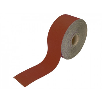 Faithfull Aluminium Oxide Sanding Paper Roll Red Heavy-Duty 115mm x 50m 40G