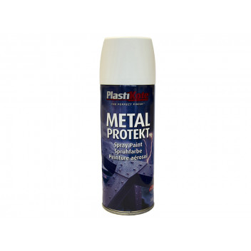 PlastiKote Metal Protekt Spray Satin White 400ml