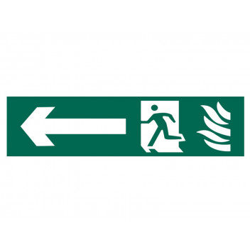 Scan Running Man Arrow Left - PVC 200 x 50mm