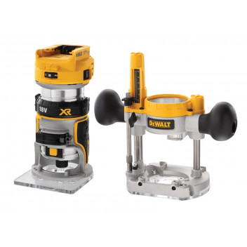 DEWALT DCW604NT XR 1/4in Twin Base Router 18V Bare Unit