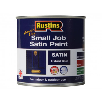 Rustins Quick Dry Small Job Satin Paint Oxford Blue 250ml