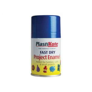 PlastiKote Fast Dry Enamel Aerosol Metallic Blue 100ml