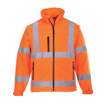 S428 Hi-Vis Softshell Jacket (3L) Orange Medium