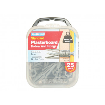 Plasplugs CF 111 Standard Plasterboard Fixings Pack of 25