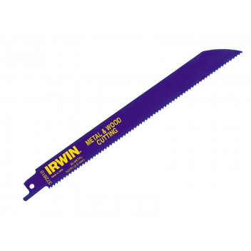 IRWIN Sabre Saw Blade 810R 200mm Metal & Wood Cutting Pack of 5